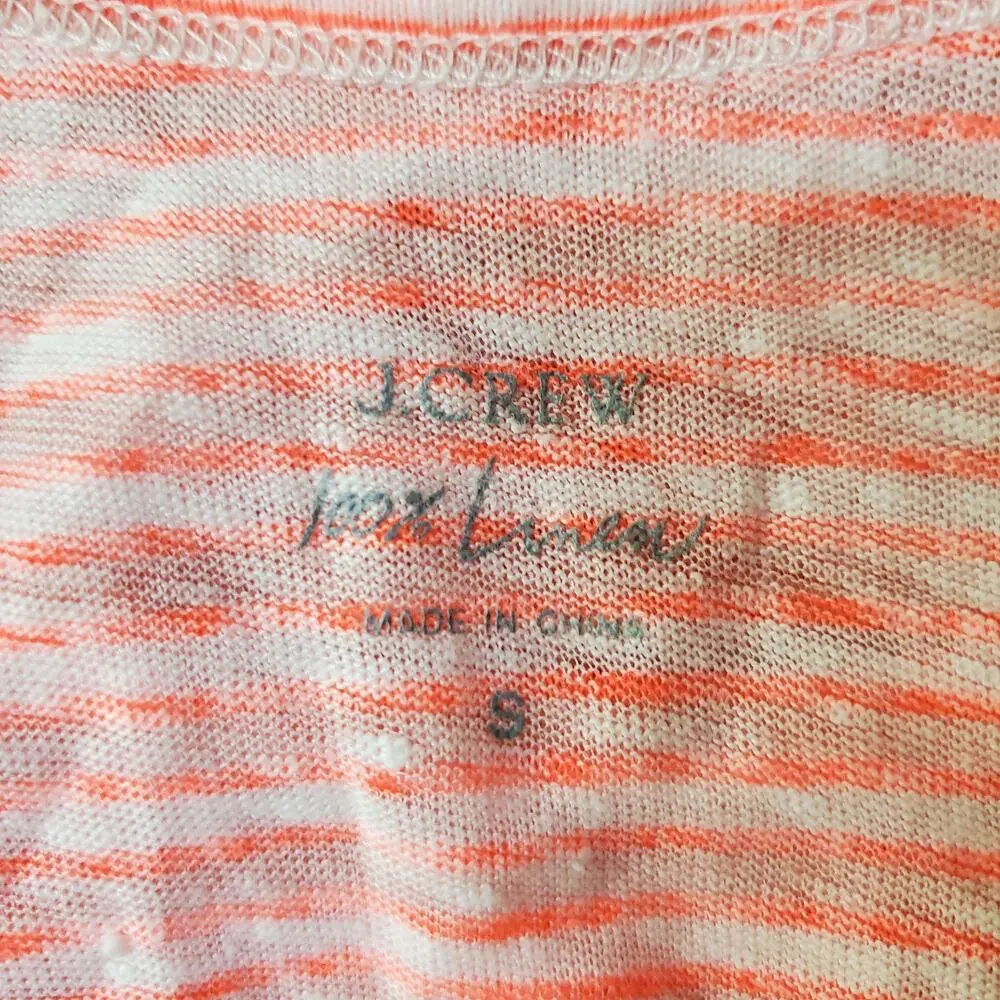 J. Crew Pink Striped Tank Top Small
